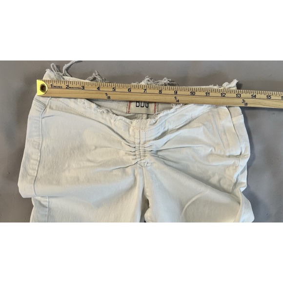 BDG Ruched V-Front Flare‎ Jean - WHITE - SIZE 25 Women's Y2K 33" Inseam - Picture 5 of 13